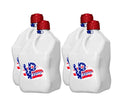 VP Racing Motorsports Jug 35221-CA 5.5 Gallon Square Plastic Fuel Container Set of 4 in White and Red