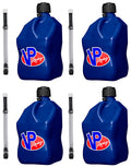 VP Racing 3532-CA-CASE-HOSE Utility Jug 5.5 Gallon Blue Square with Filler Hose and O-Ring Seal Cap
