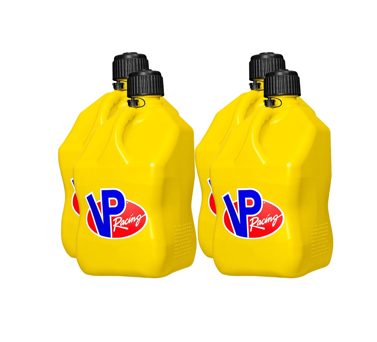 VP RACING 3552-CA Motorsports Utility Jug 5.5 Gallon Yellow Square Pack of 4