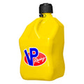 VP Racing Motorsports Jug 3552-CA 5.5 Gallon Square Plastic Fuel Container with O-Ring Seal Cap and Screw-On Vent in Yellow