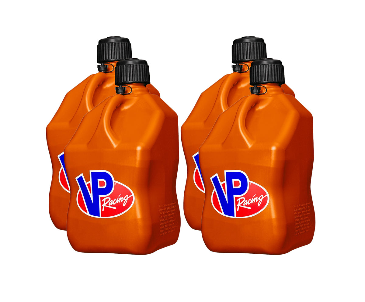 VP Racing 3572-CA-CASE Motorsport Utility Jug 5.5 Gallon Square Plastic Orange Set of 4