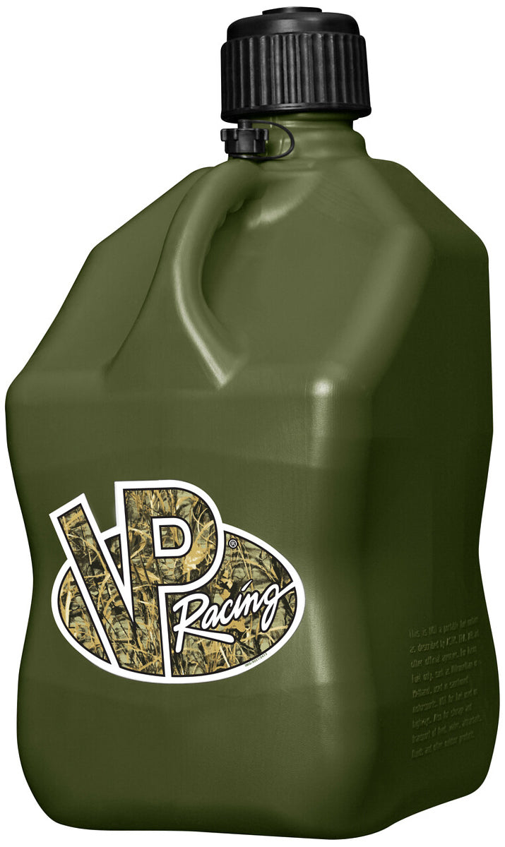 VP RACING 3842-CA Motorsports Utility Jug, 5.5 Gallon, Camo Green, Square Shape, Plastic