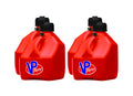 VP Racing Motorsports Jug 3 Gallon Red Square Plastic Set of 4 with O-Ring Seal Cap and Screw-On Vent