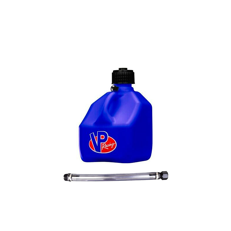 VP Racing Motorsports Jug 4177-CA 3-Gallon Square Fuel Container with Filler Hose, Blue Plastic