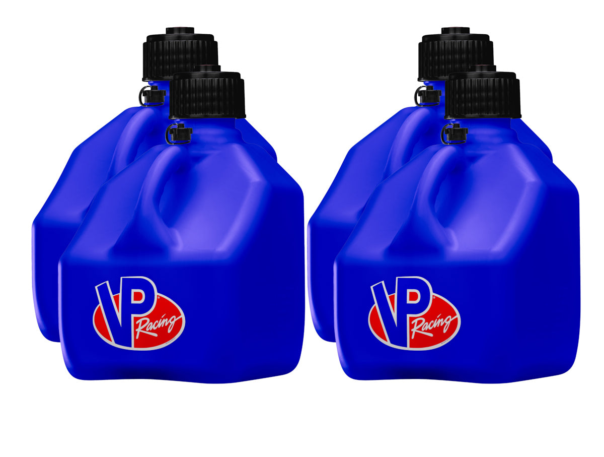 VP Racing Motorsports Jug 3 Gal Blue Square Set of 4