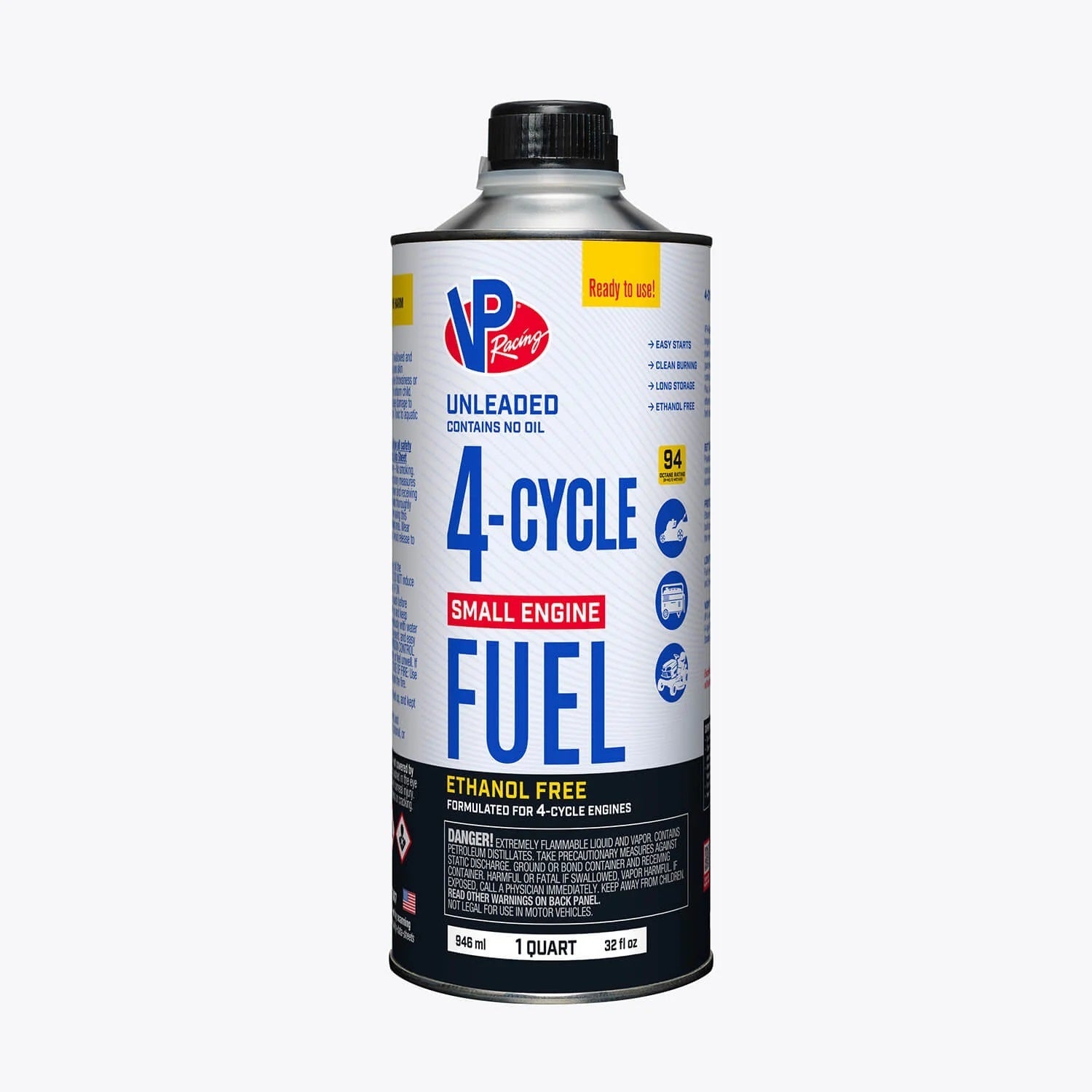 VP Racing 6205 4 Cycle Ethanol-Free Fuel, 1 Quart Can