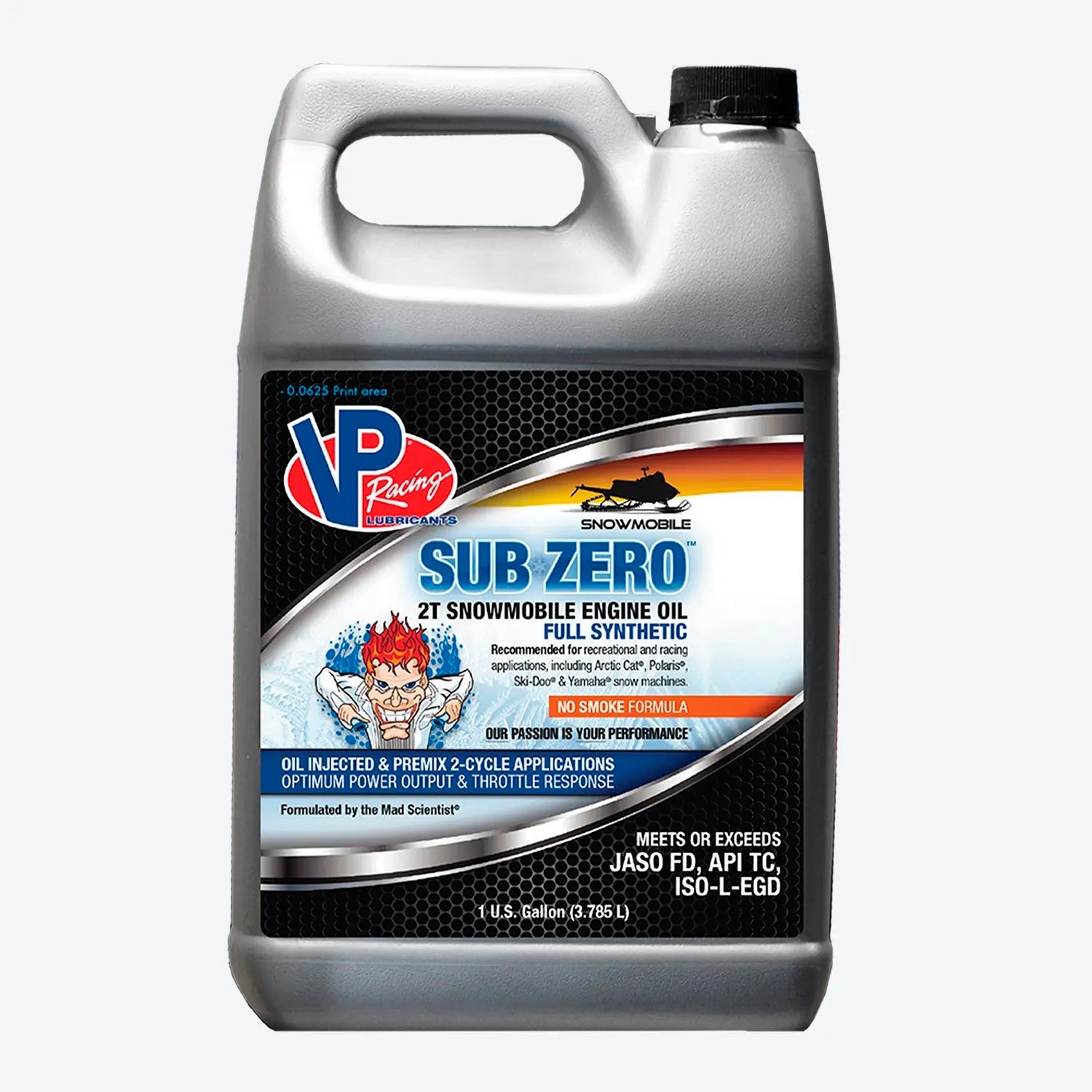 VP RACING VP7110004 Sub-Zero Canada 2T Snowmobile Synthetic Oil, 1-Gallon Jug