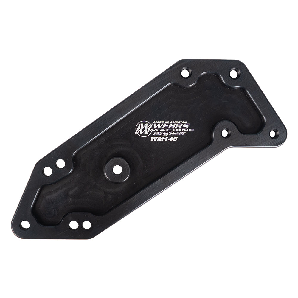WEHRS Machine WM146 Shifter Setback Mount for T10 Transmissions, Aluminum, Black Anodized