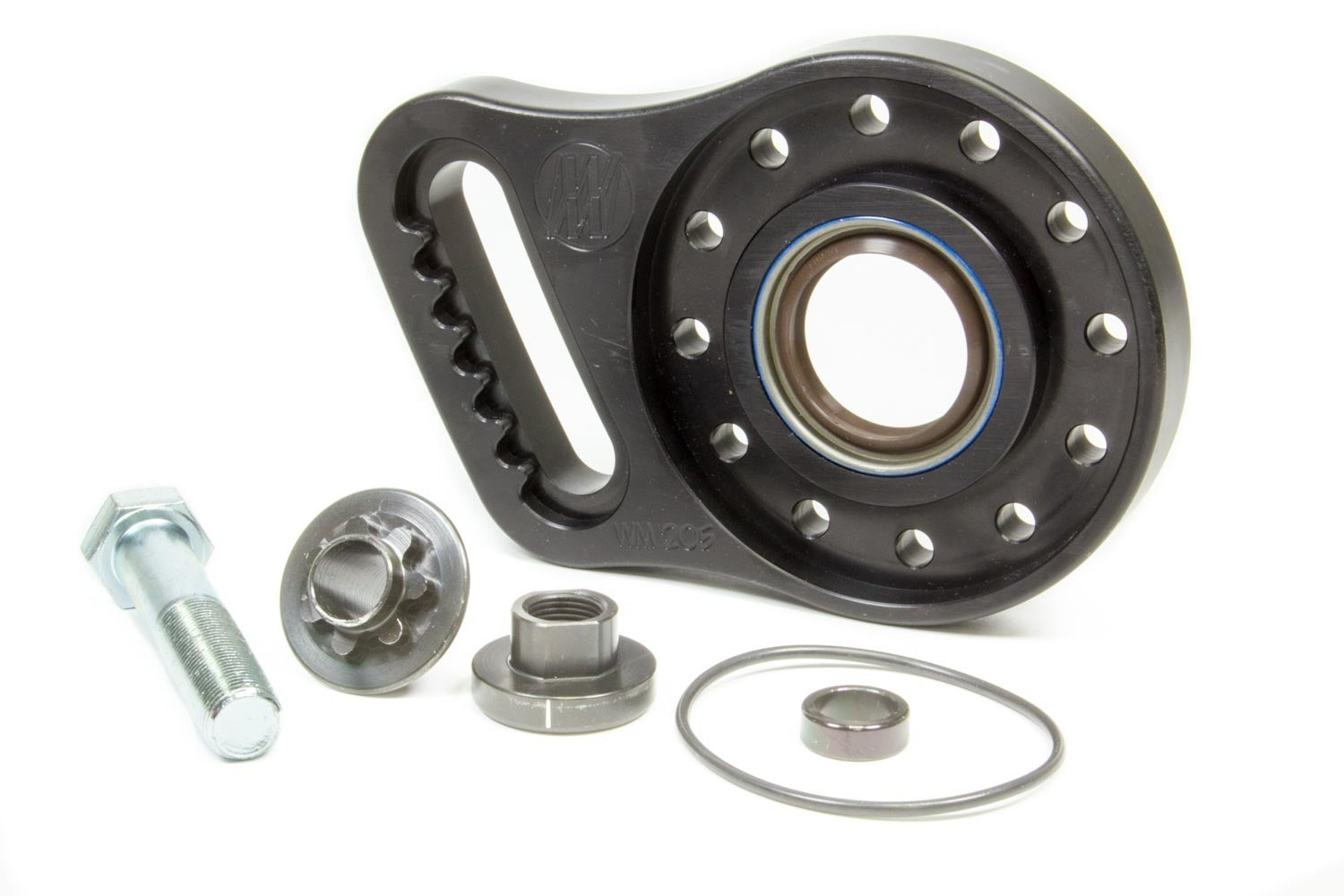 WEHRS MACHINE WM205 Panhard Bar Bracket Pinion Mount with 8 Positions Aluminum Black Anodized