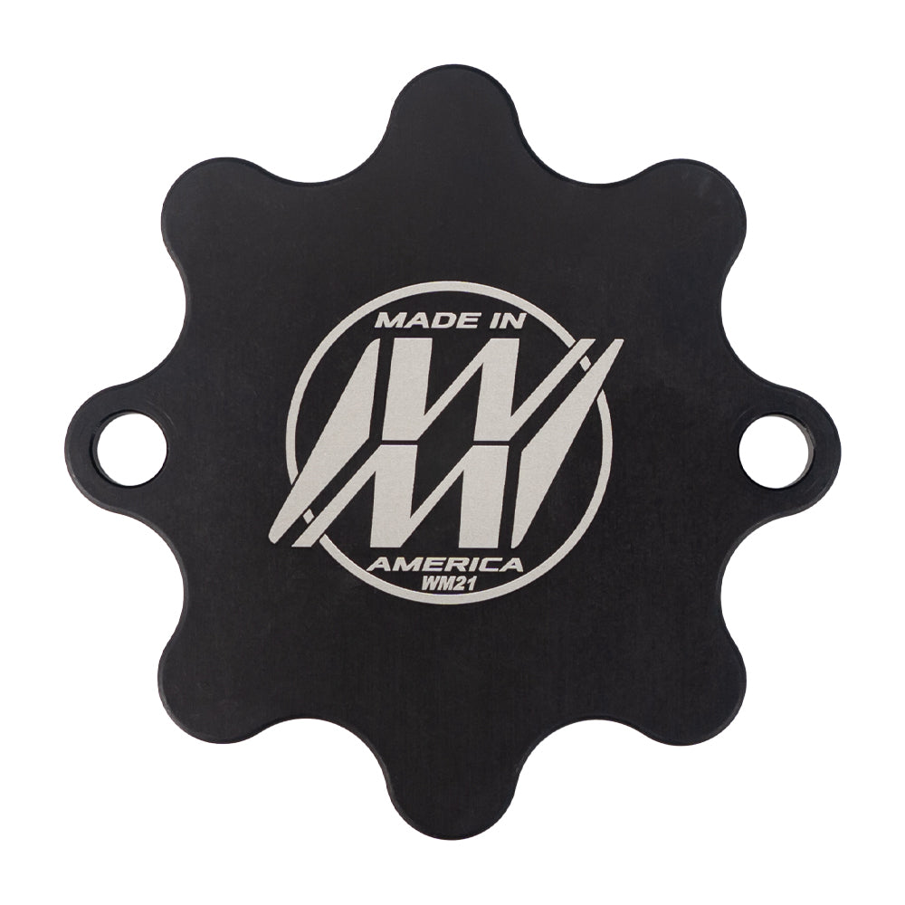 WEHRS MACHINE WM21 Wide 5 Aluminum Dust Cap in Black Anodized Finish