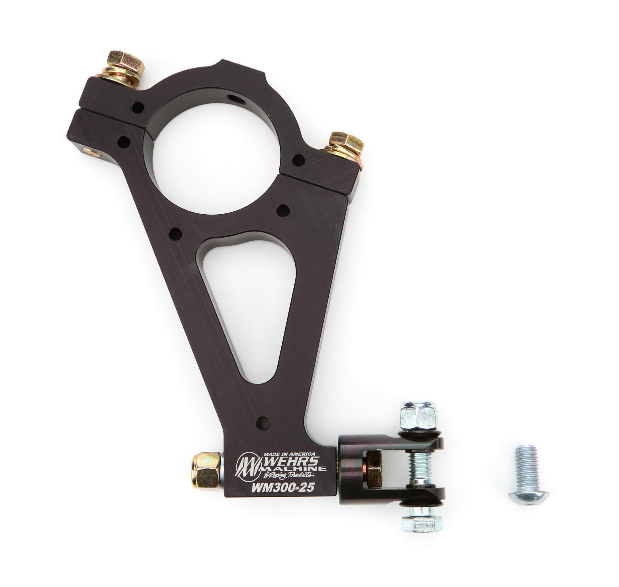 WEHRS MACHINE WM300-25 Shock Clamp Bracket for Axle Mounts, Aluminum, Black Anodized