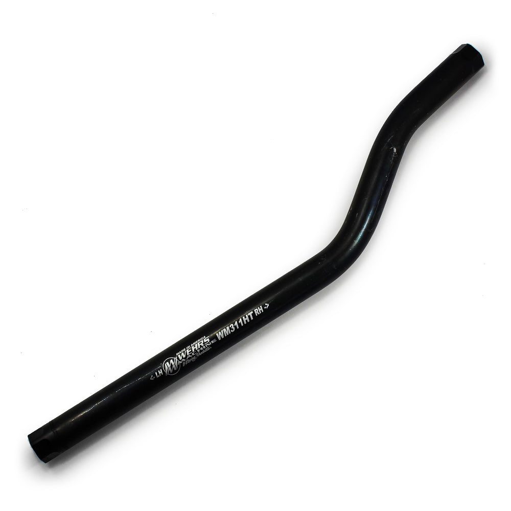 WEHRS Machine WM311HT Tie Rod Tube LH Heim Inner, Bent Passenger Side, 0.875 Inch OD, 16 Inch Length, 5/8-18 Thread, Steel with Black Powder Coat Finish