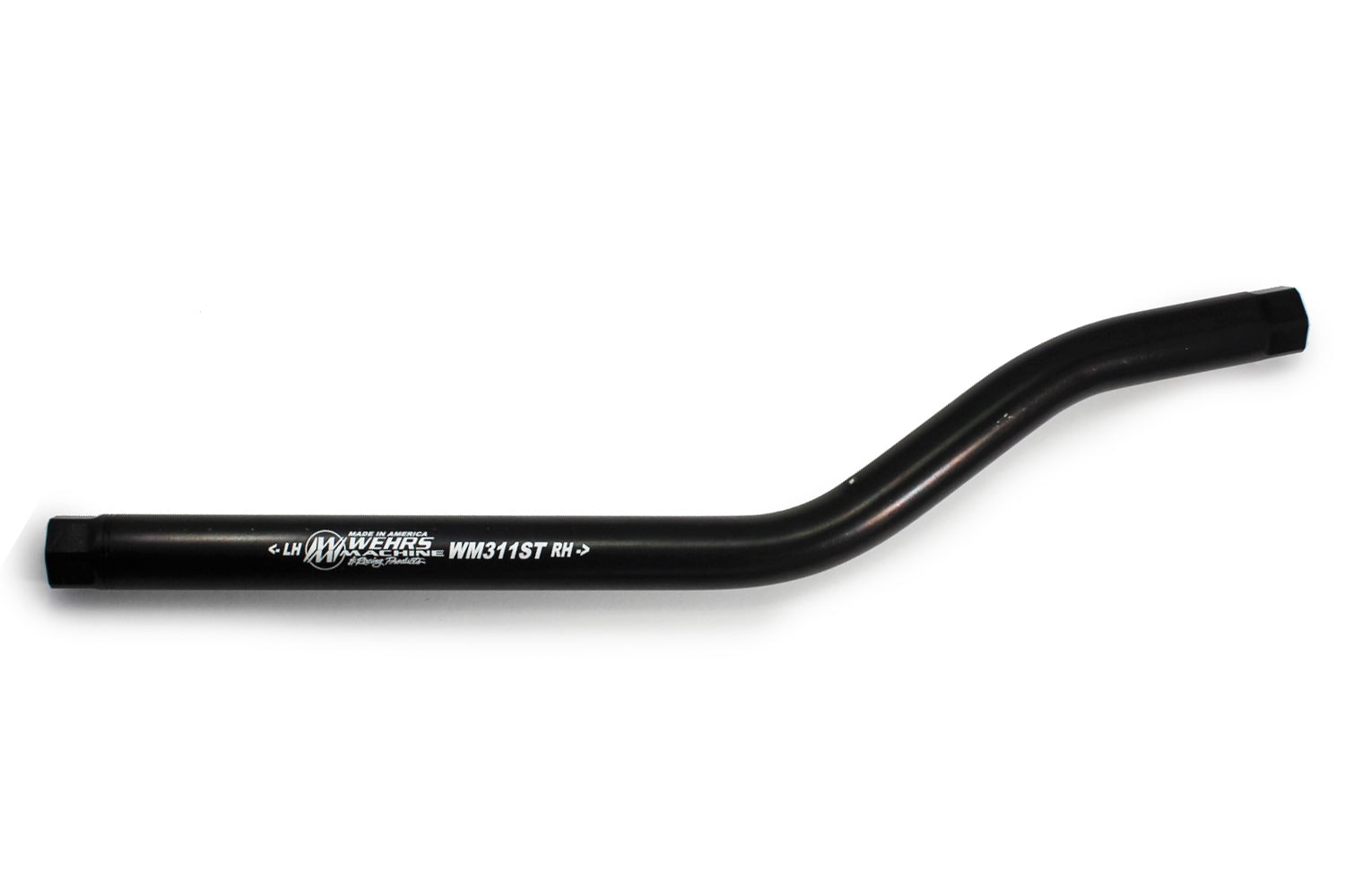 WEHRS Machine WM311ST Tie Rod Tube Bent 15 Inch Short Stock LH Inner with 0.875 Inch OD Steel and Black Powder Coat Finish