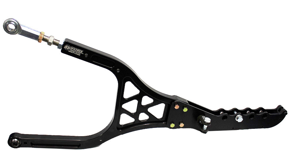 WEHRS MACHINE WM315DS Torque Link Lift Arm for Dirt Late Model, 29 to 35 Inch Length, Aluminum, Black Anodized Finish