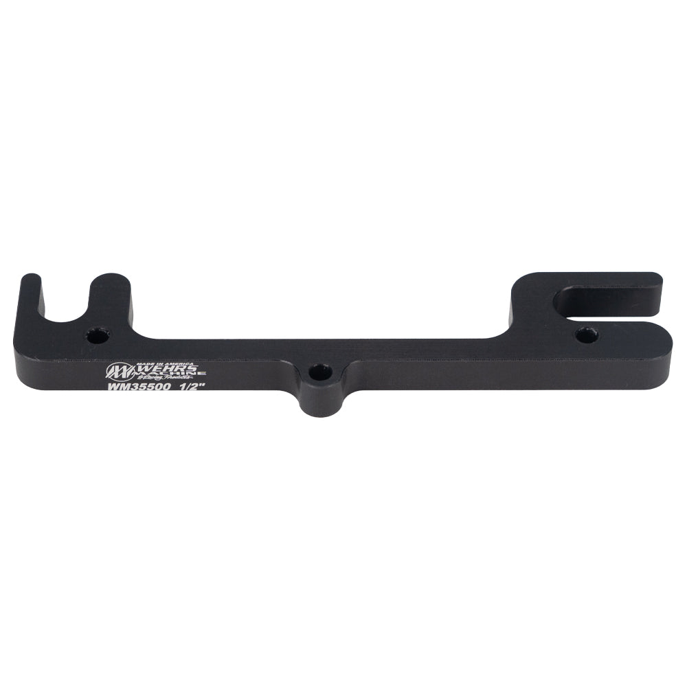 WEHRS MACHINE WM35500 Control Arm Spacer, Upper, 1/2 Inch Thickness, 6 Inch Center Spacing, Aluminum, Black Anodized