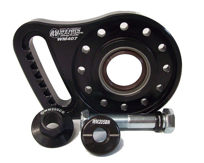 WEHRS MACHINE WM407 Panhard Bar Bracket with Pinion Mount, Double Adjustable, Steel, Black Powder Coat, Quick Change Kit