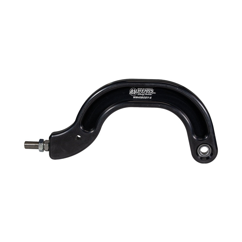 Wehrs Machine WM40BODY-6 J-Style Panhard Bar with 14.5 Inch Length and 5 Inch Drop, Aluminum, Black Anodized, Universal Fit
