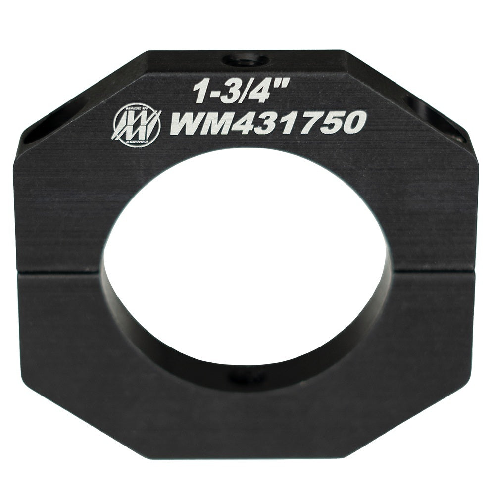 WEHRS Machine WM431750 Accessory Clamp for 1-3/4 Inch OD Tubes, Aluminum, Black Anodized, Dual 1/4-20 Inch Holes