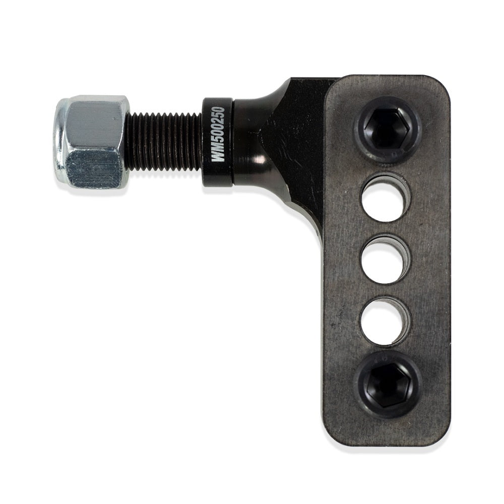 WEHRS MACHINE WM446-1-F Shock Mount Flat Offset Weld-On Steel with Black Powder Coat