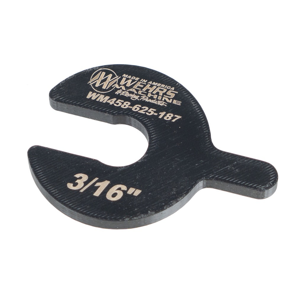 WEHRS MACHINE WM458-625-187 Bump Stop Packer Shim, 5/8 Inch Shaft, 0.188 Inch Thickness, Plastic, Black