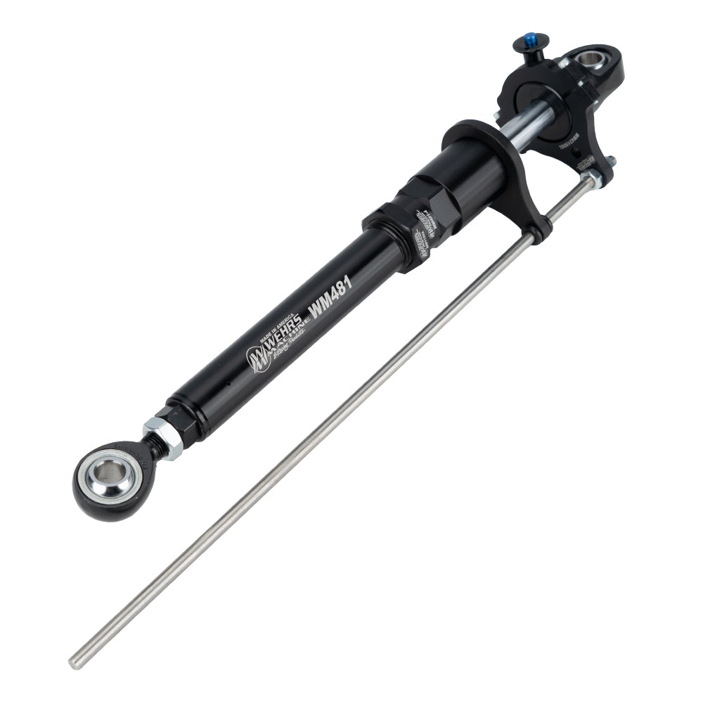 WEHRS Machine WM481C-1 Bump Stop Adjuster with Quick Adjust, 14.25 Inch Compressed, 21 Inch Extended, 1 Inch Longer, Black Finish
