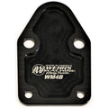 WEHRS MACHINE WM4B Small Block Chevy Fuel Pump Blockoff Aluminum Black Anodized