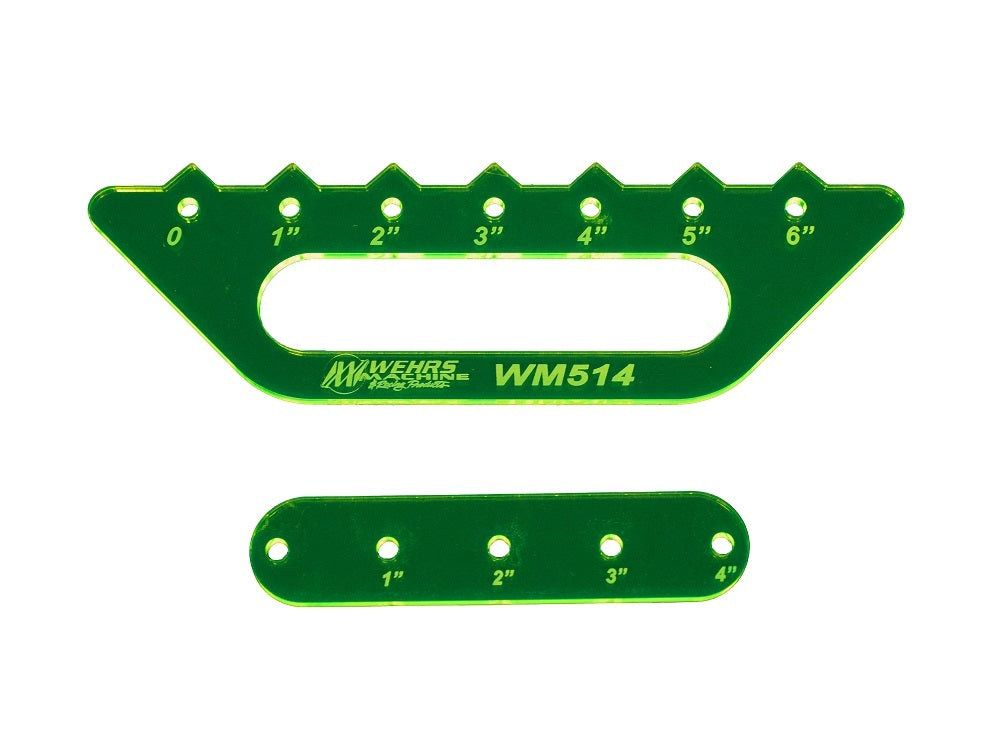 WEHRS Machine WM514 Hole Spacing Marker, 1-6 Inch Measurement Range, Green Plastic