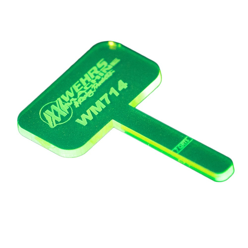 WEHRS MACHINE WM714 Engine Oil Dipstick for SBC 602 and 604 Crate Engines, 1.25 Inch Length, Green Plastic