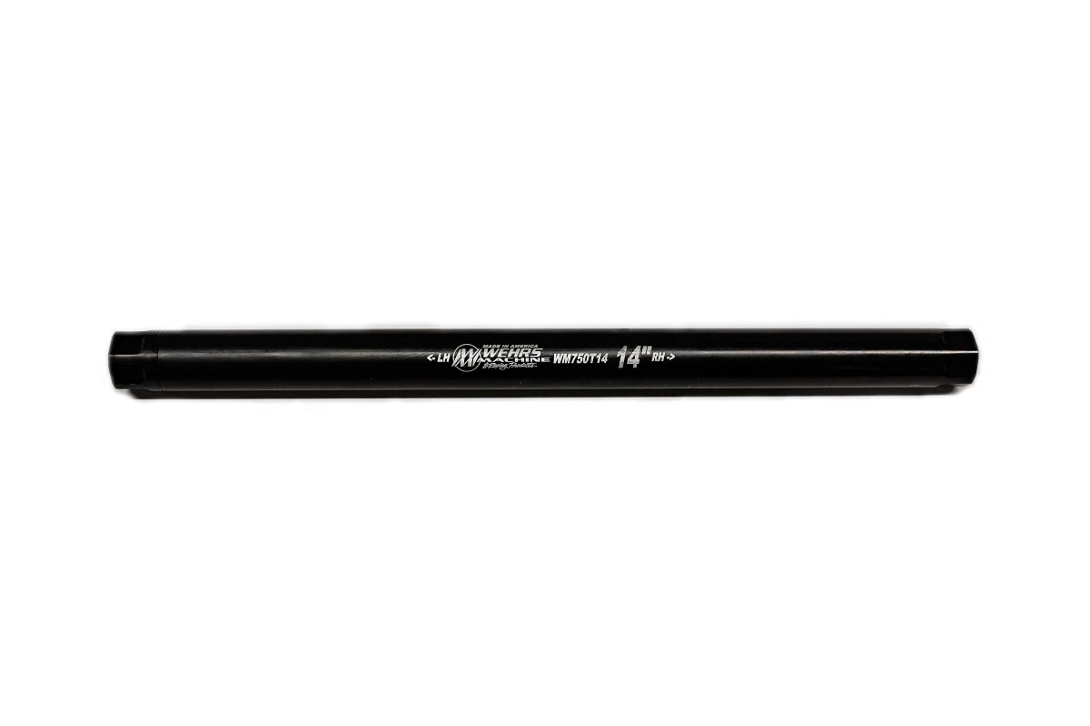 WEHRS MACHINE WM750T14 Suspension Tube, 14 Inch Length, 3/4-16 Female Thread, Steel, Black Oxide Finish