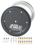 Weld Racing 735B-517B57K-6 Magnum Sprint 15x17 Inch Beadlock Aluminum Wheel with Black Anodized Finish and Machined Center