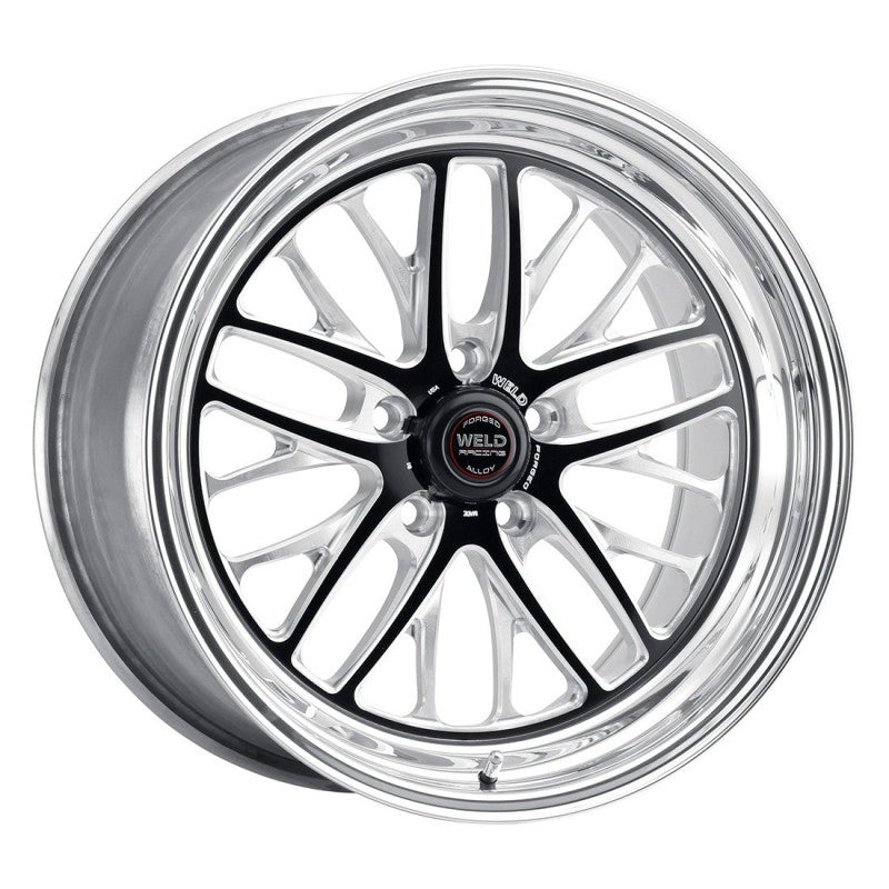 Weld Racing RT-S S82 Series Wheel 17x10 Inches, 5x115mm Bolt Pattern, High Pad, Black Anodized with Machined Center and Polished Lip