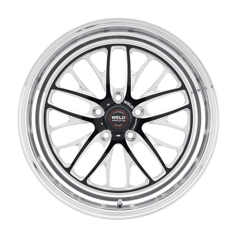 Weld Racing RT-S S82 Series Wheel 18x5 Inches Black Anodized Machined Center with Polished Lip