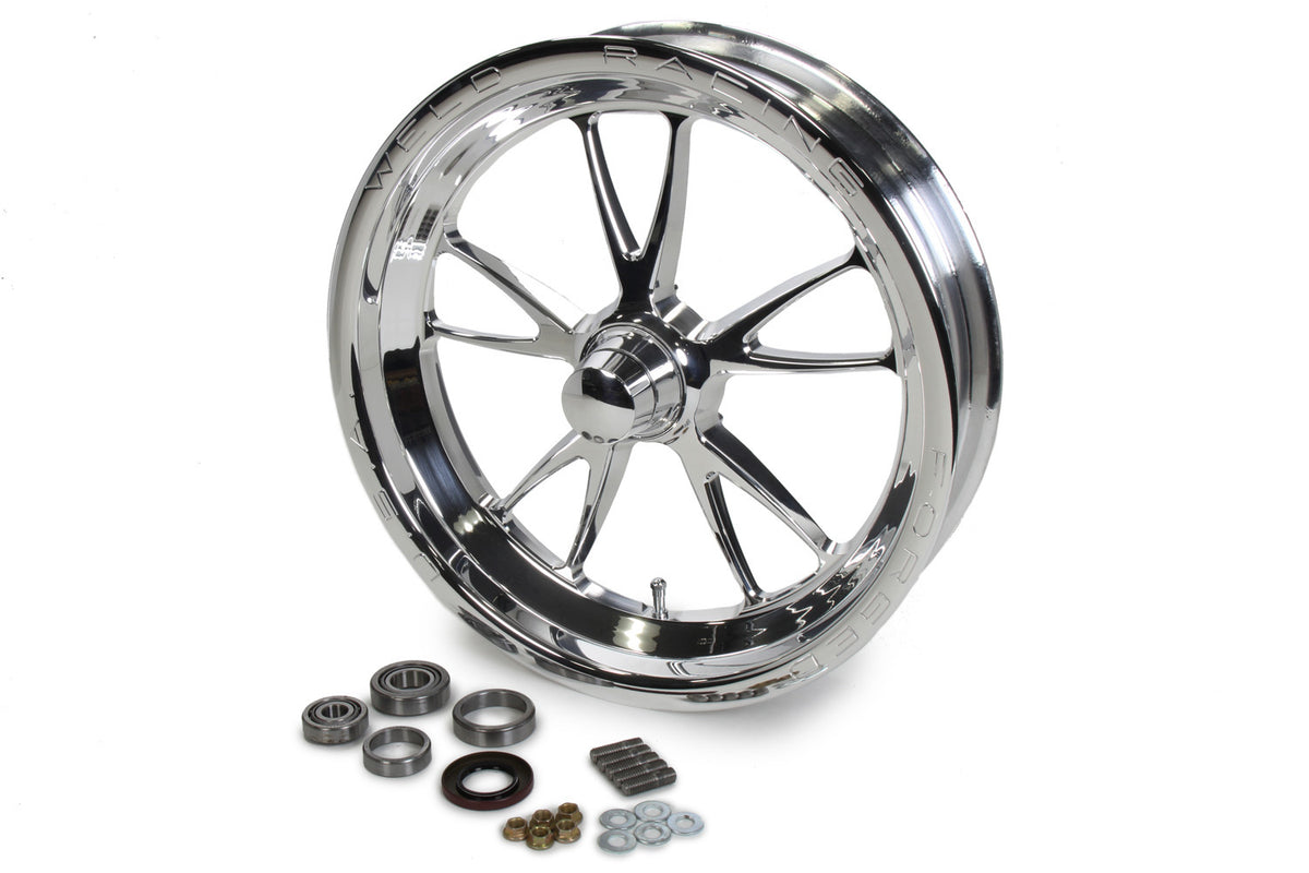 Weld Racing 82P-15000 Full Throttle Frontrunner Wheel, 15-Inch Diameter, 3.5-Inch Width, Polished Aluminum