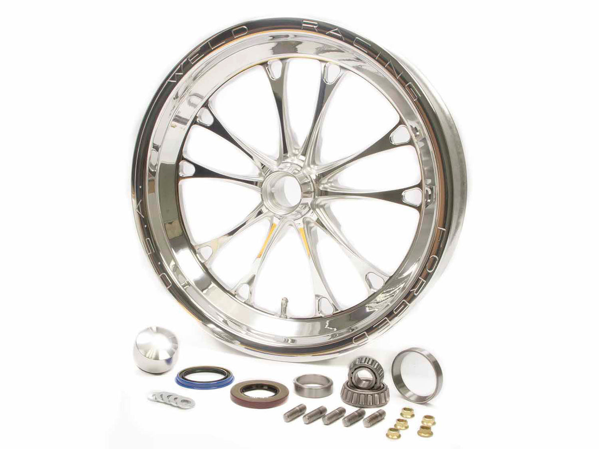 Weld Racing WEL84P-15001 V-Series Frontrunner 15x3.5 Inch Aluminum Wheel with Strange Spindle Mount, Polished Finish
