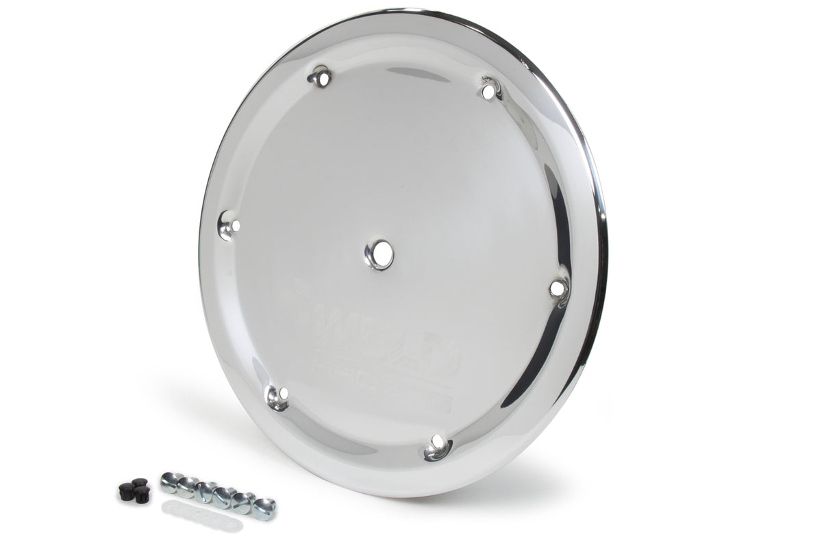 Weld Racing P650-4514A-6 Replacement Mud Cover for 15-Inch Wheels with Quick Release Fastener in Polished Aluminum