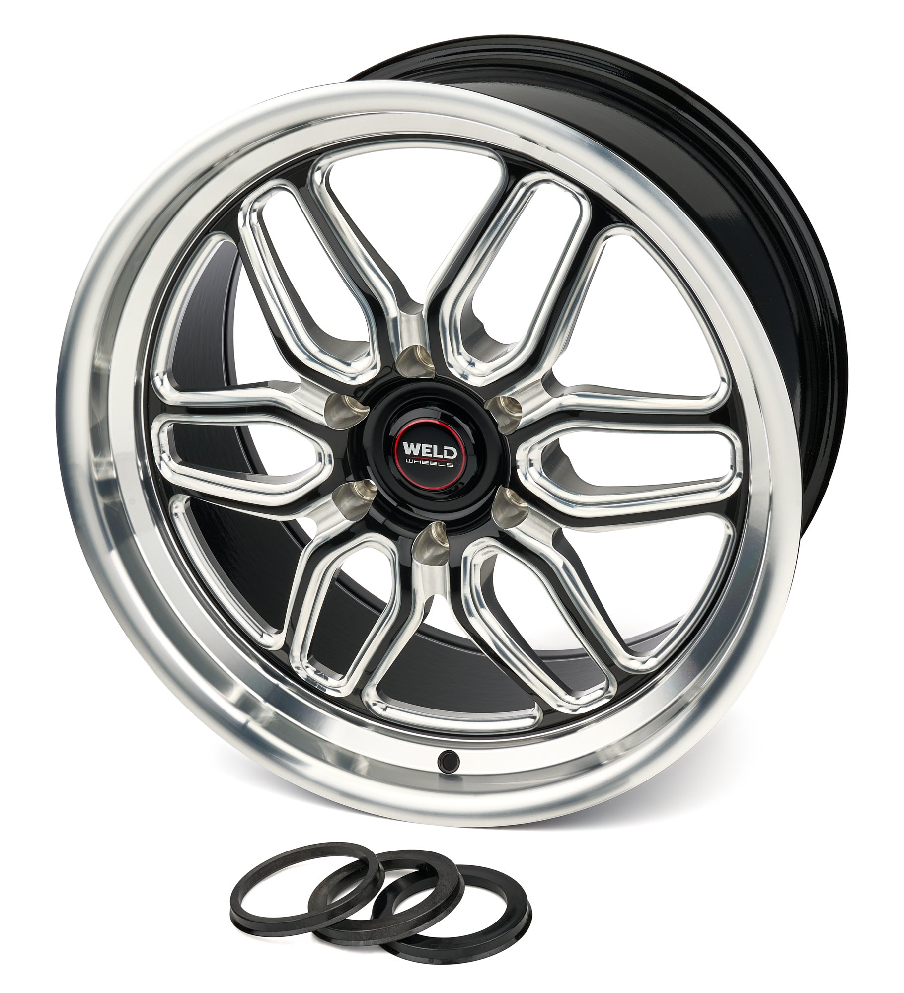 Weld Racing S15370089P42 Laguna 6 Drag Wheel 17x10 Inches Black Machined Aluminum with 6x135mm Bolt Pattern and 7.25 Inches Backspace