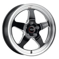 Weld Racing S15570067P49 Ventura Drag Wheel 17x10 Inch Black Machined Aluminum with 5x114.3 Bolt Pattern and 7.420 Inch Backspace
