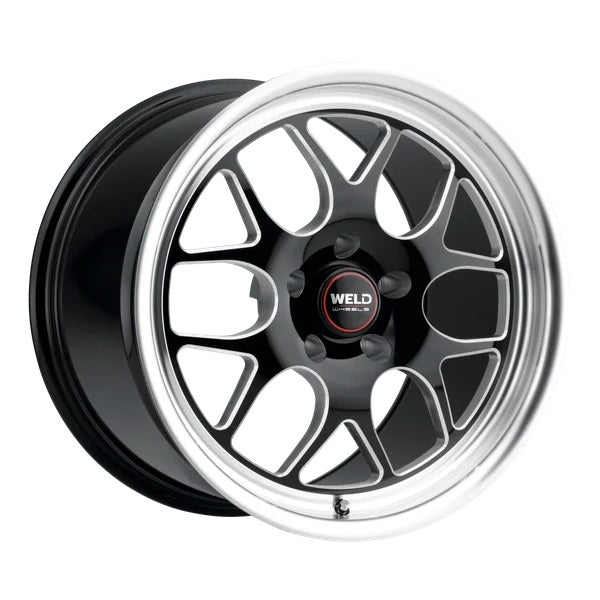 Weld Racing S16000089P38 Solana Drag Wheel 20x10 Inches Black Machined Aluminum with 6.99 Inch Backspacing and 6x135mm Bolt Pattern