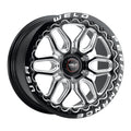 Weld Racing S90370089P42 Laguna 6 Beadlock Wheel 17x10 Inches Black Aluminum with Machined Center and Lip