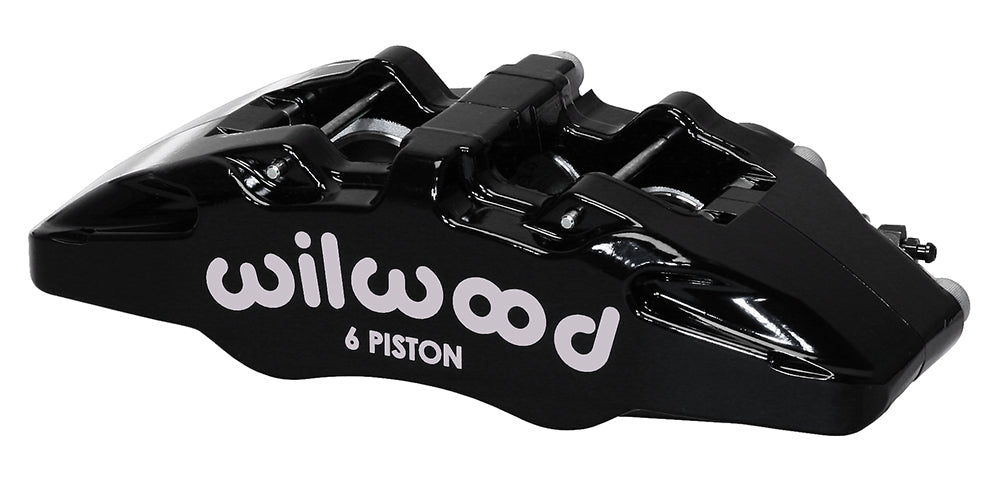 Wilwood Dynapro 120-13430-BK 6-Piston Passenger Side Brake Caliper with Aluminum Construction and Black Powder Coat Finish