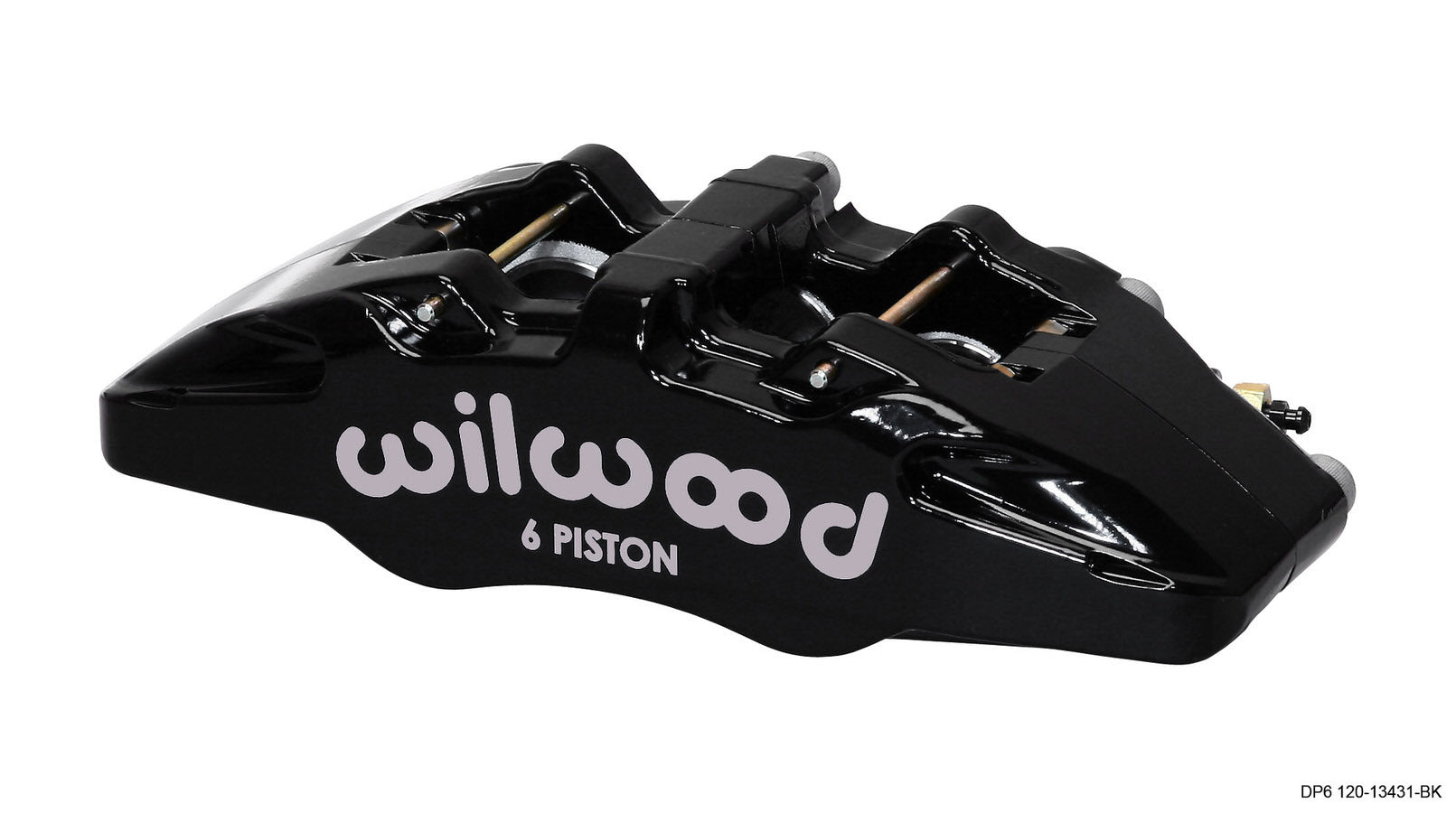 Wilwood Dynapro 120-13431-BK 6-Piston Driver Side Brake Caliper with Aluminum Body and Black Powder Coat Finish