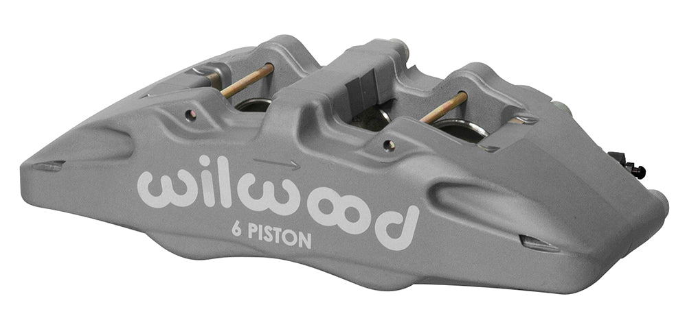 Wilwood Dynapro 120-13435 6-Piston Driver Side Brake Caliper with Aluminum Construction and Gray Powder Coat Finish