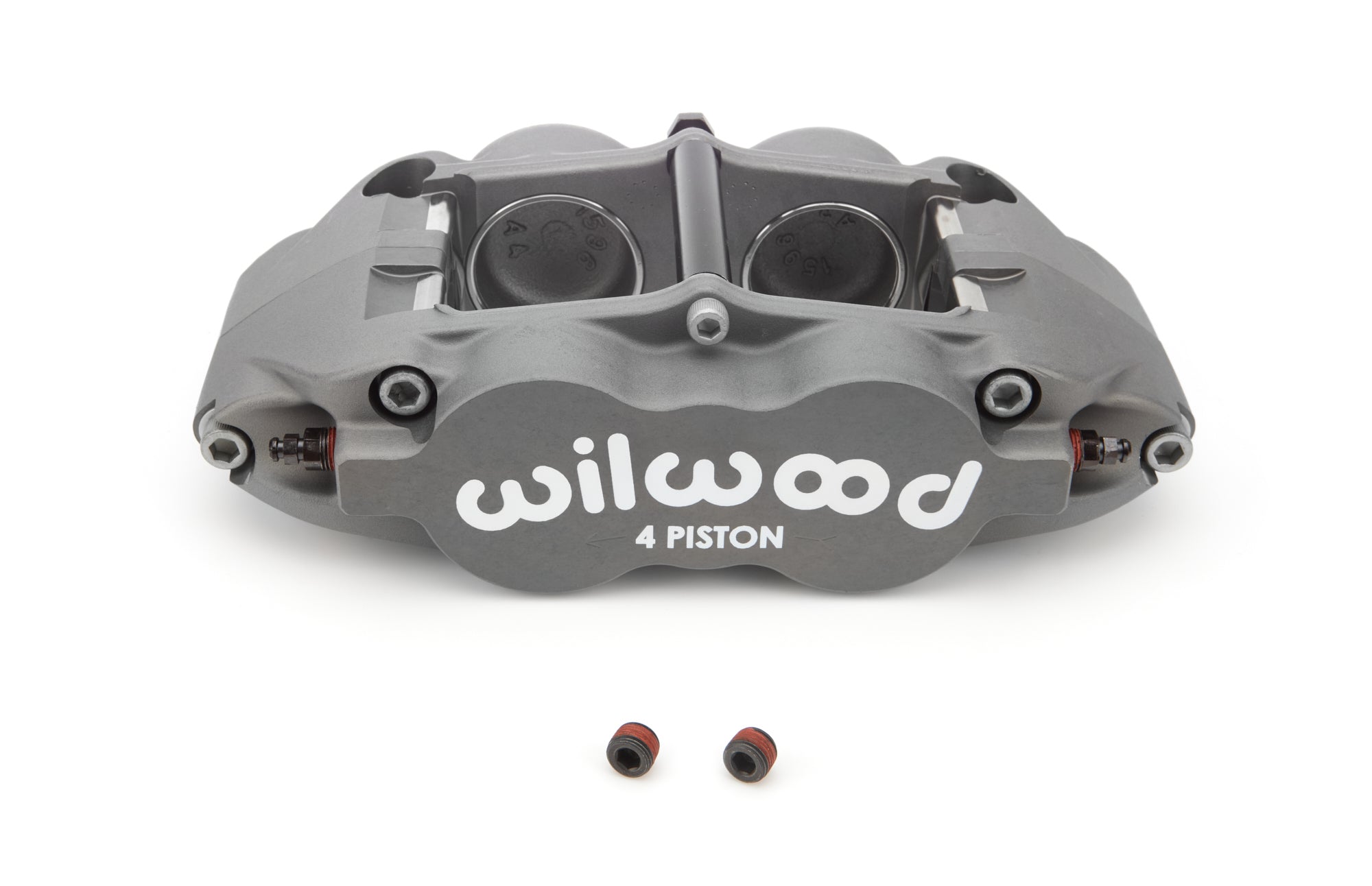 Wilwood WIL120-13827 Superlite 4-Piston Driver Side Brake Caliper with Aluminum Construction and Gray Anodized Finish