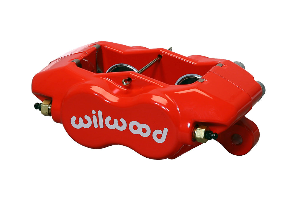 Wilwood 120-13839-RD Dynalite Forged 4-Piston Aluminum Brake Caliper with Red Powder Coat