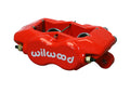 Wilwood 120-13844-RD Dynalite 4 Piston Aluminum Brake Caliper with Red Powder Coat and 13.06-Inch Diameter Rotor