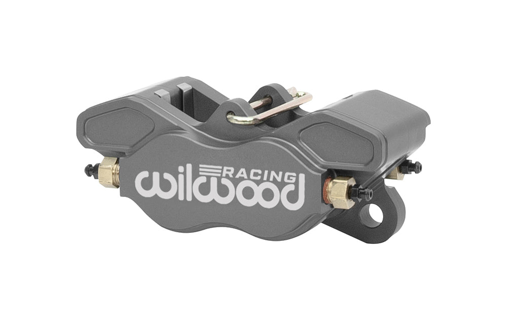 Wilwood GP320 Brake Caliper 4 Piston Aluminum Gray Anodized for Passenger Side
