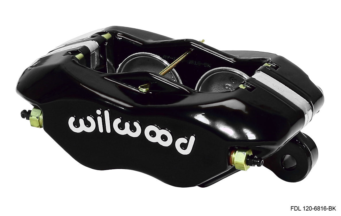 Wilwood 120-6816-BK Dynalite 4-Piston Aluminum Brake Caliper with Black Powder Coat for 13.06 Inch Rotors