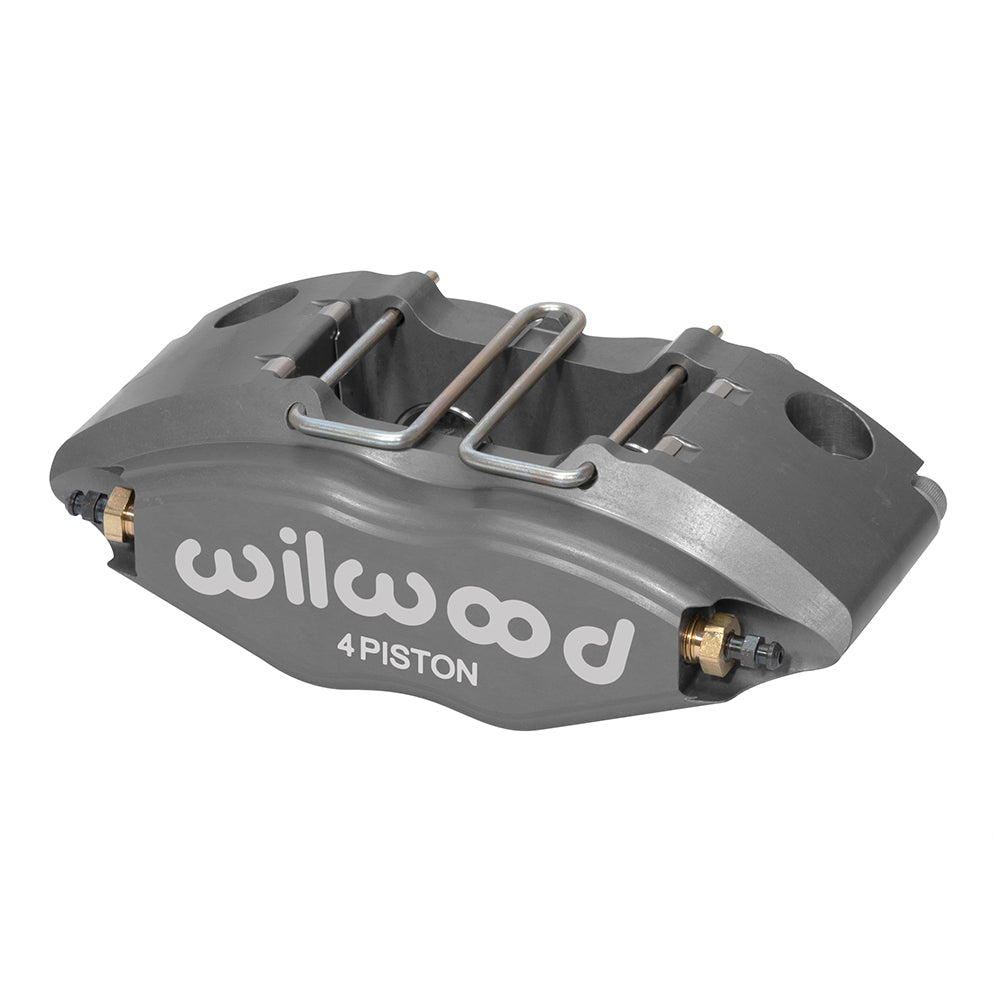 Wilwood Powerlite 120-8728 4-Piston Aluminum Brake Caliper with Gray Anodized Finish and 11-Inch Rotor Compatibility