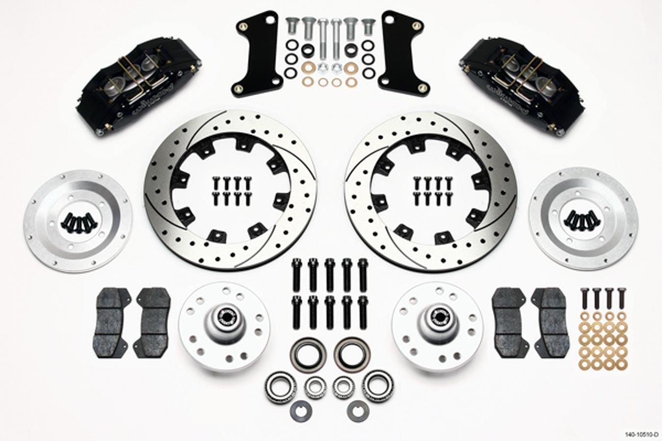Wilwood Forged Dynapro 6 Big Brake Kit for GM A-Body, F-Body, X-Body 1964-1972 with 12.19-Inch Drilled and Slotted Iron Rotor