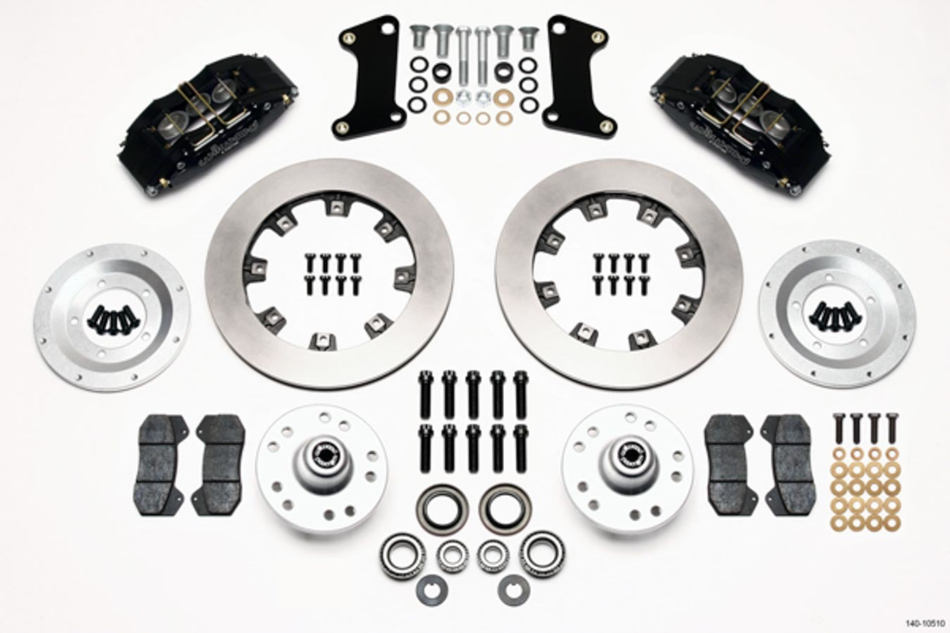 Wilwood 140-10510 Forged Dynapro 6 Big Brake Front Kit for 1967-1969 Chevrolet Camaro with 12.19-Inch Plain Iron Rotors and 6-Piston Calipers
